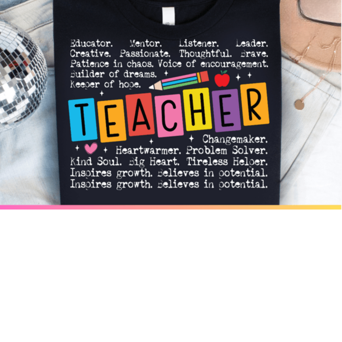 Teacher Word Art Shirt