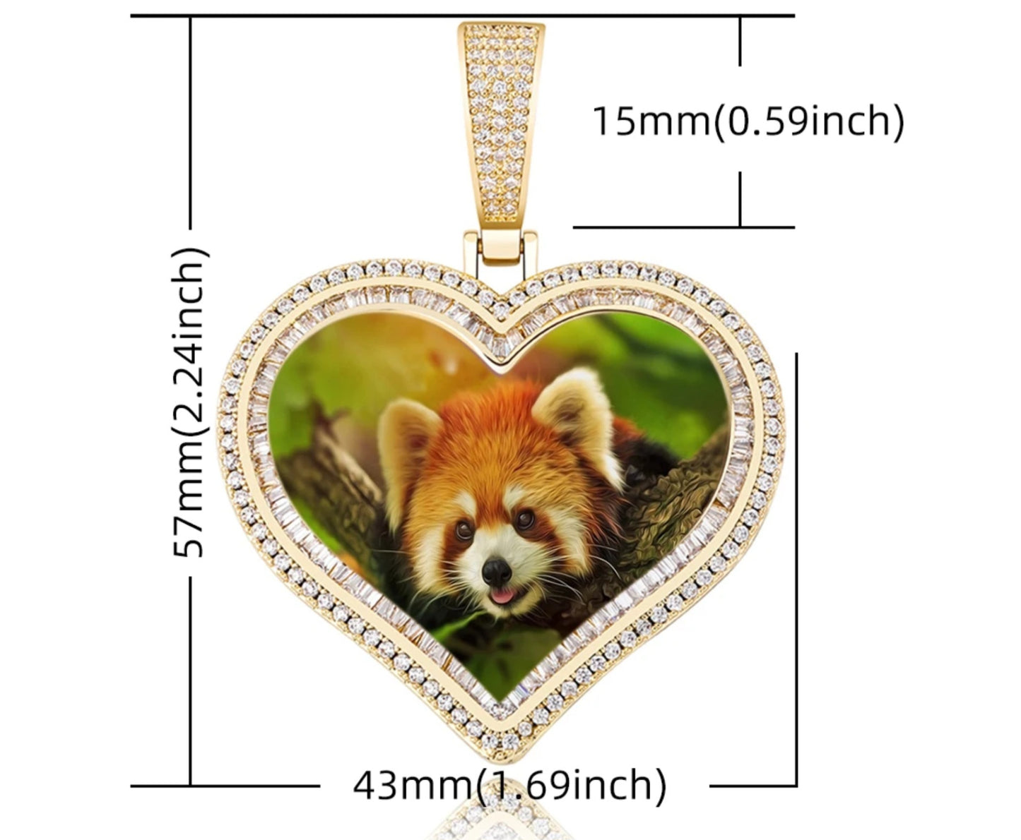 Custom Double Heart Diamond