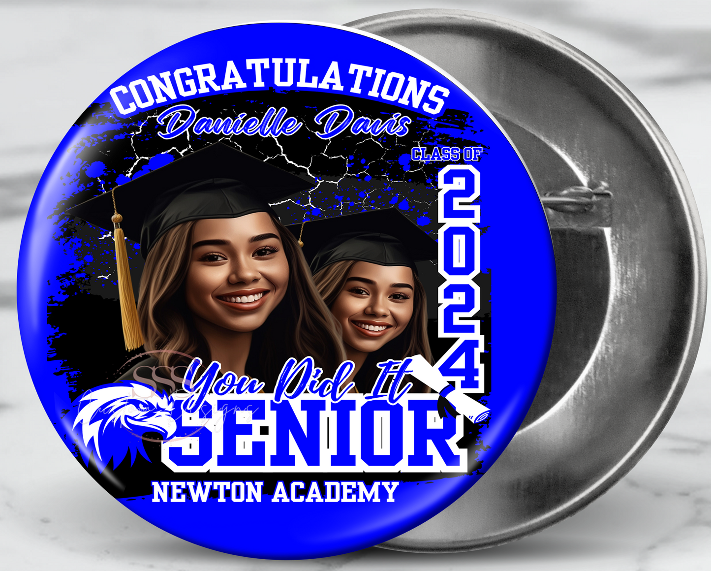 Graduation Button ( 5 pack) 2.5 inch