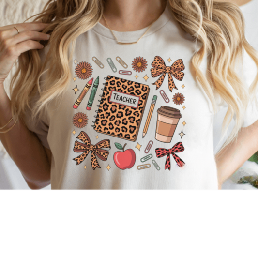 Teacher Leopard Journal Shirt