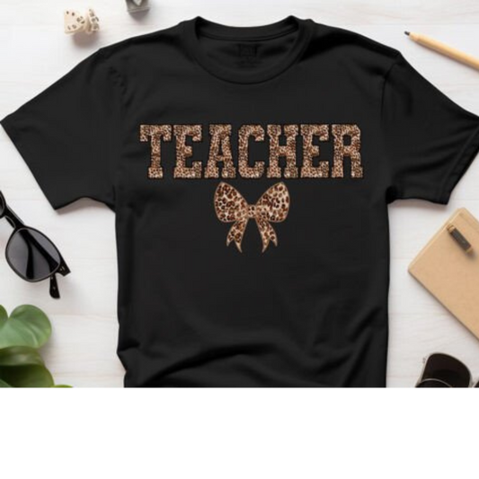 Teacher Bow-Leopard
