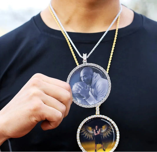 Custom XL Circle Single Diamond Necklace
