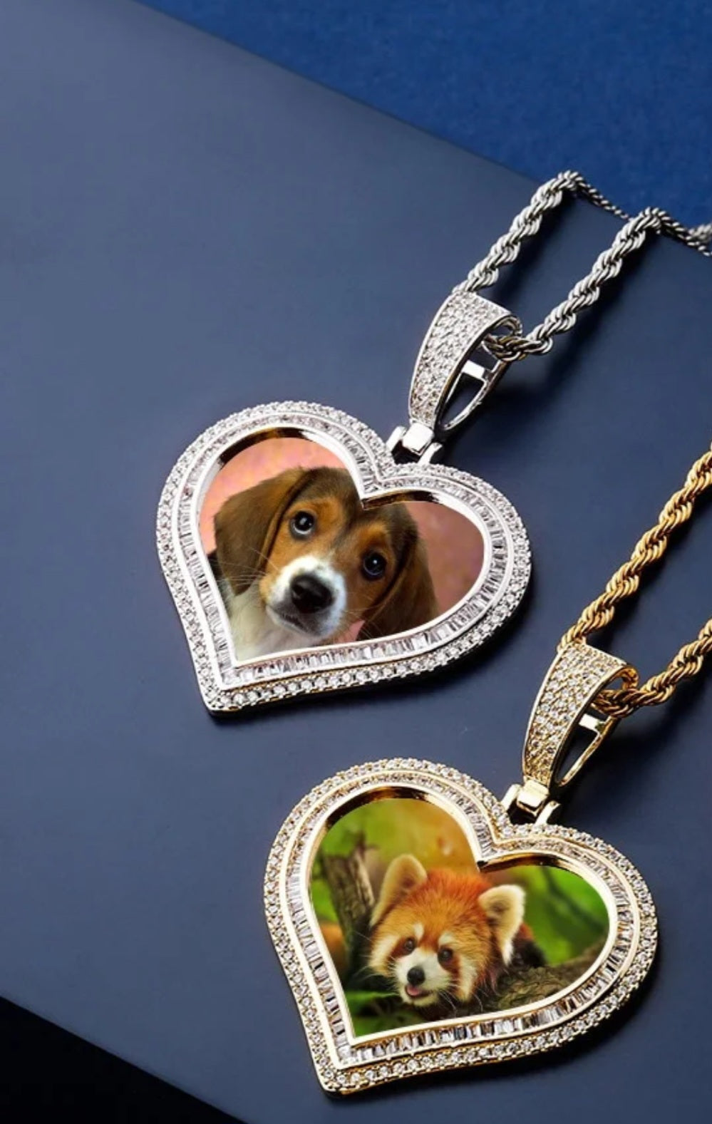 Custom Double Heart Diamond