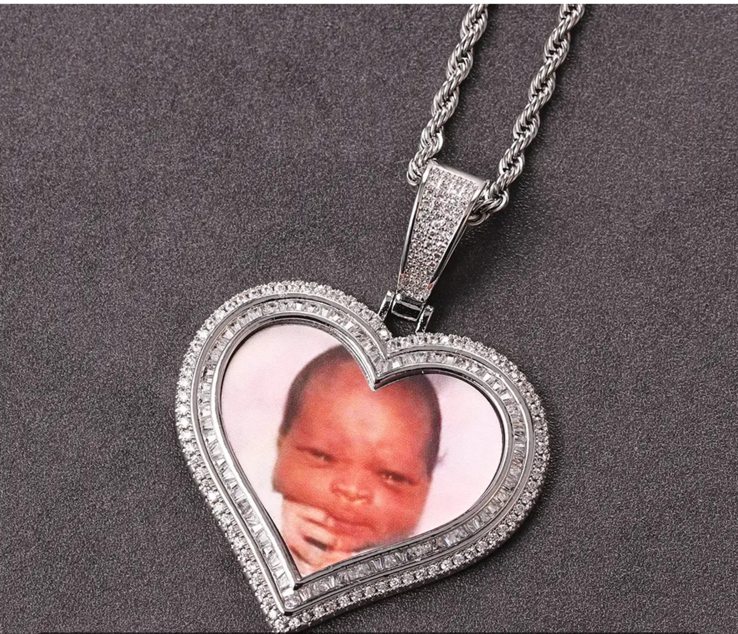Custom Double Heart Diamond