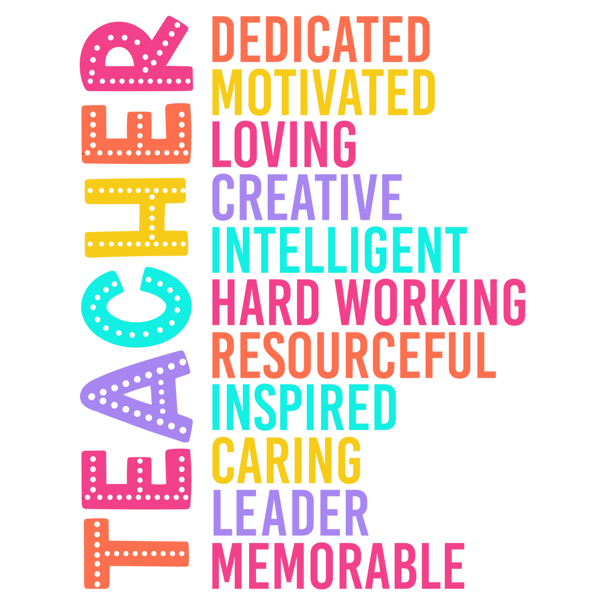 Teacher Colorful Shirt