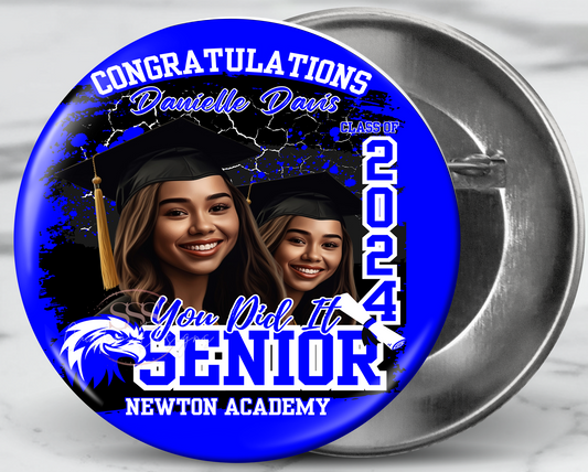 Graduation Button ( 5 pack) 2.5 inch